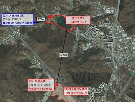 성남시, 대왕저수지 토지보상 부당이득 반환 소송 착수