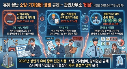 유예 끝난 소방·기계설비·경비 규제… 관리사무소 '비상'