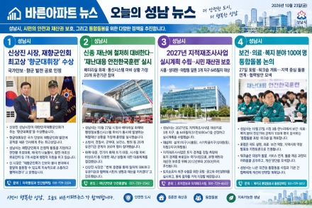 2026년 10월 23일 "신종 재난 철통 대비부터 시민 재산권 보호·통합돌봄까지 시정 ‘박차’"